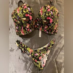 Victoria’s Secret Floral T-shirt Bra & Thong
